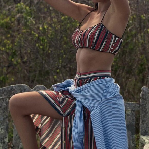 Doen Amora top in montecito stripe, Medium, New - Picture 2 of 8